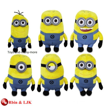 OEM design! soft stuffed toy plush minions toy with plastic eyes